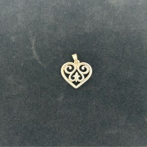 Retired James Avery Sterling Silver Heart Swirl Pendant